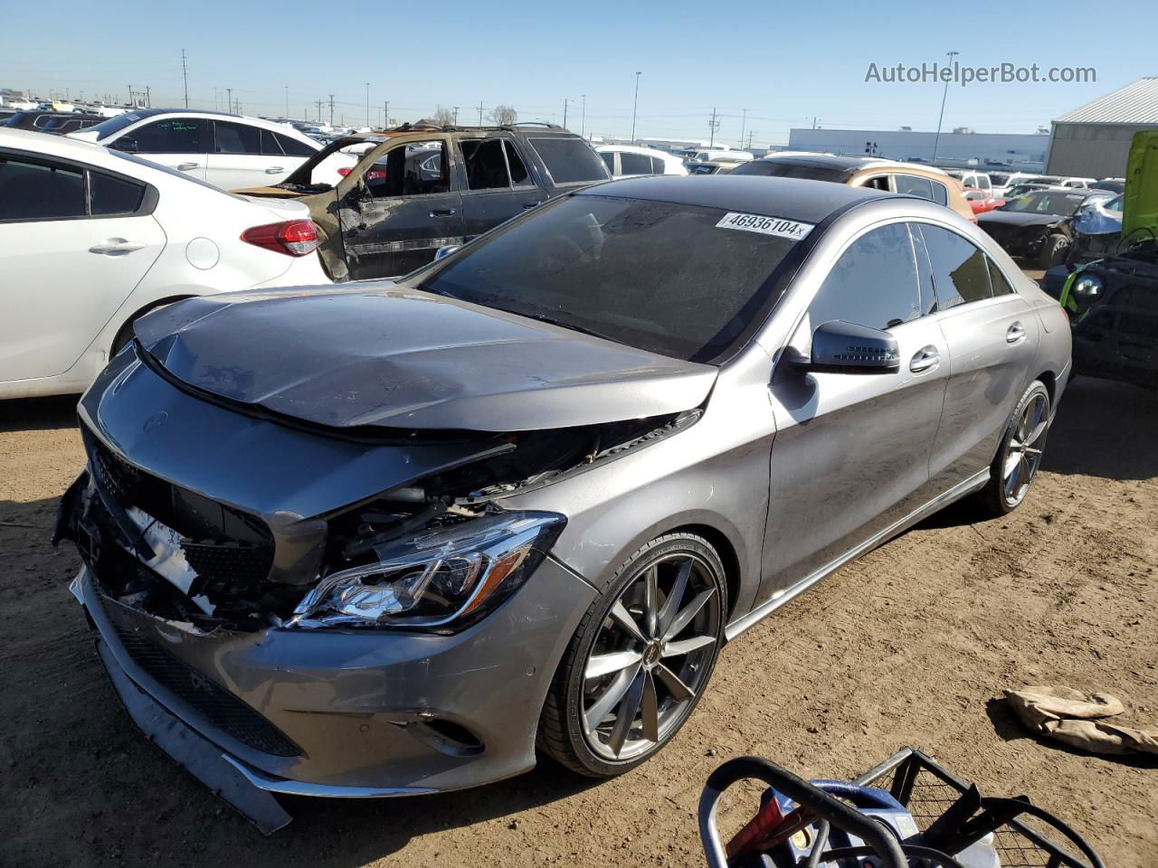 2019 Mercedes-benz Cla 250 4matic Серый vin: WDDSJ4GB4KN760772