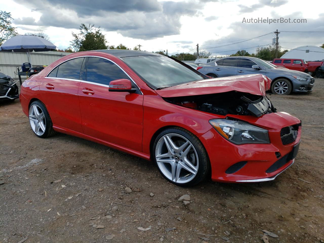 2019 Mercedes-benz Cla 250 4matic Red vin: WDDSJ4GB7KN767215