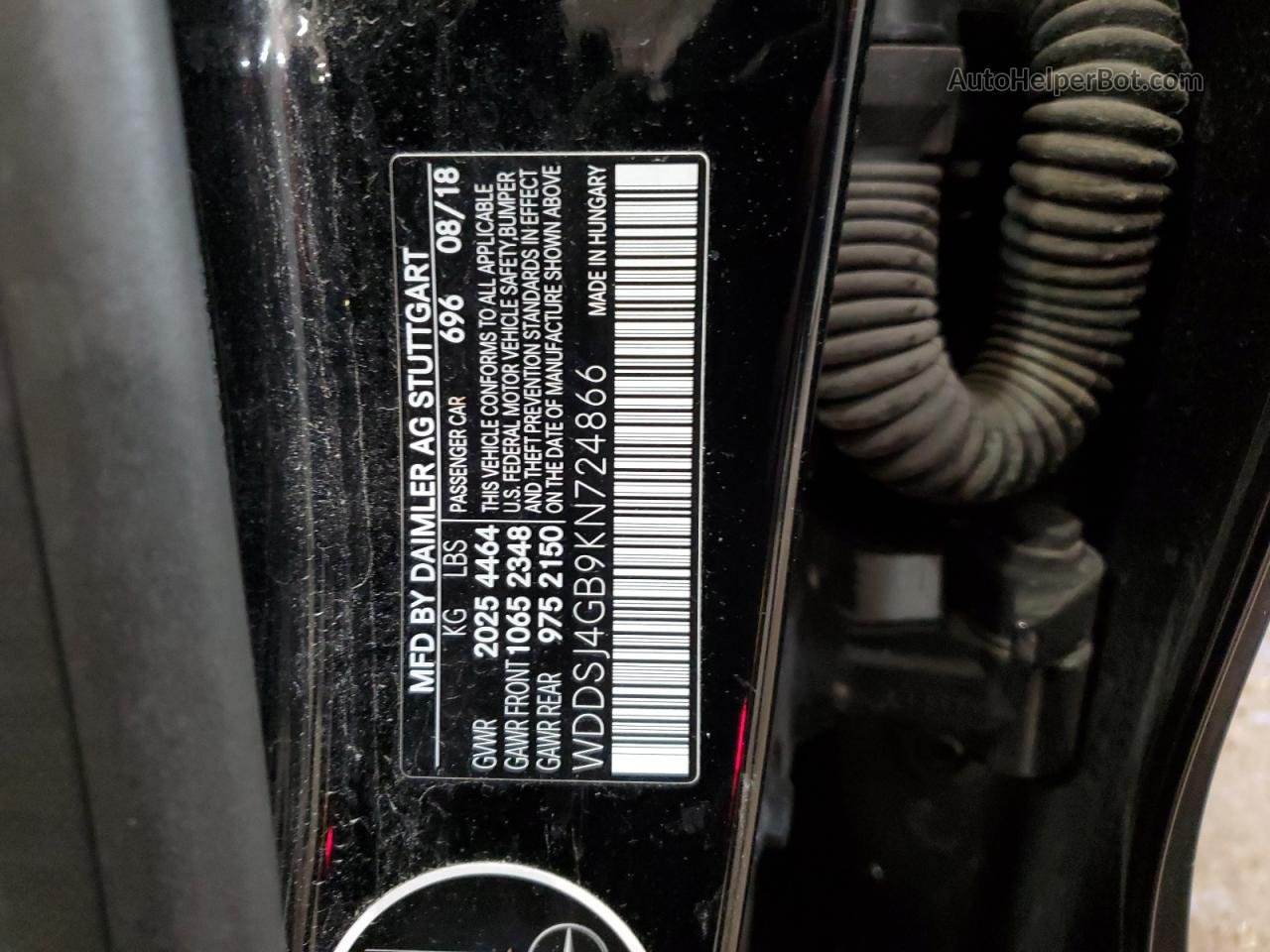 2019 Mercedes-benz Cla 250 4matic Черный vin: WDDSJ4GB9KN724866
