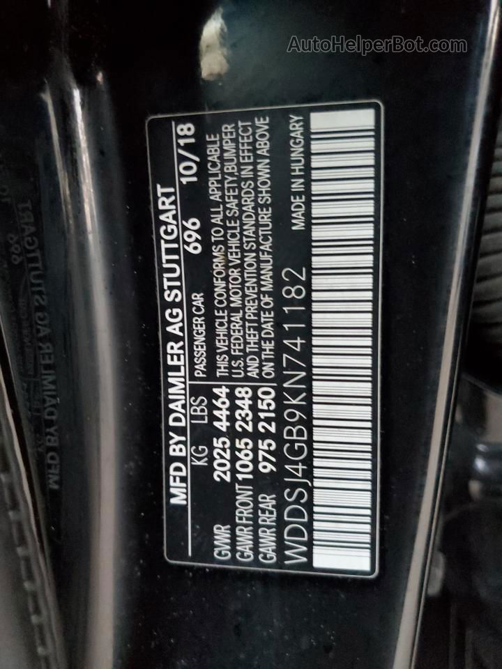 2019 Mercedes-benz Cla 250 4matic Black vin: WDDSJ4GB9KN741182