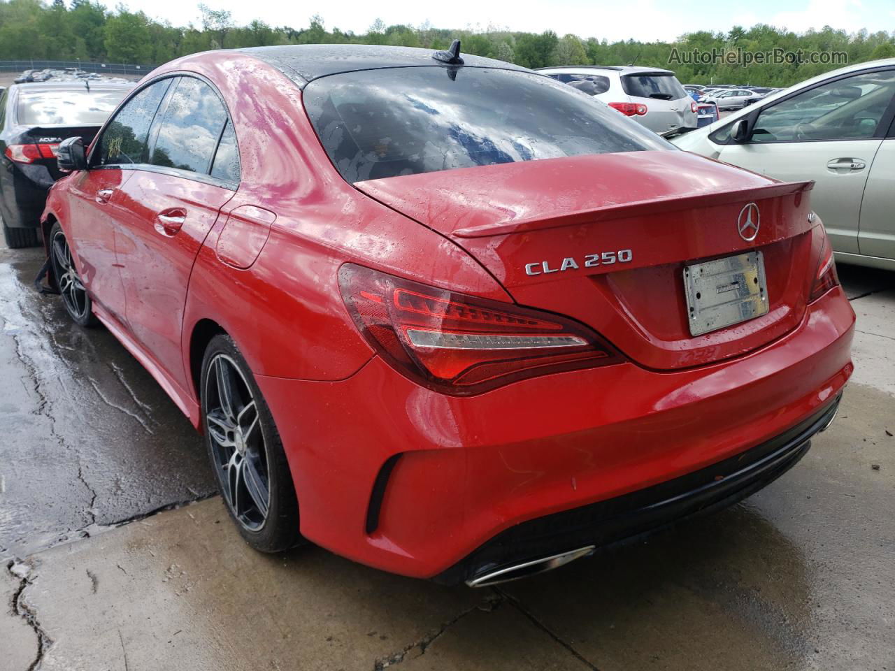 2017 Mercedes-benz Cla 250 4matic Red vin: WDDSJ4GBXHN500370