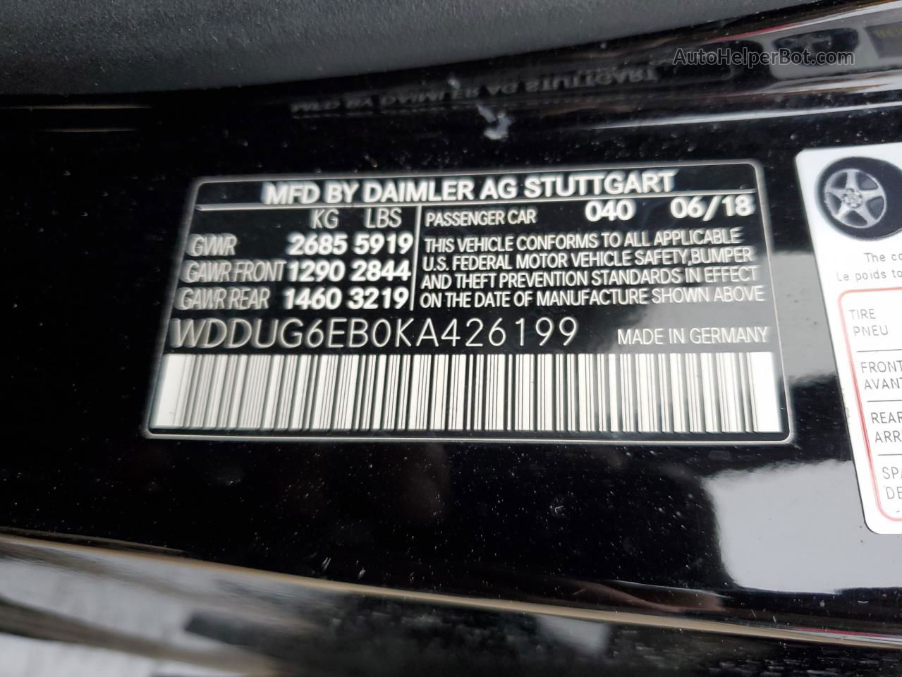 2019 Mercedes-benz S 450 4matic Черный vin: WDDUG6EB0KA426199
