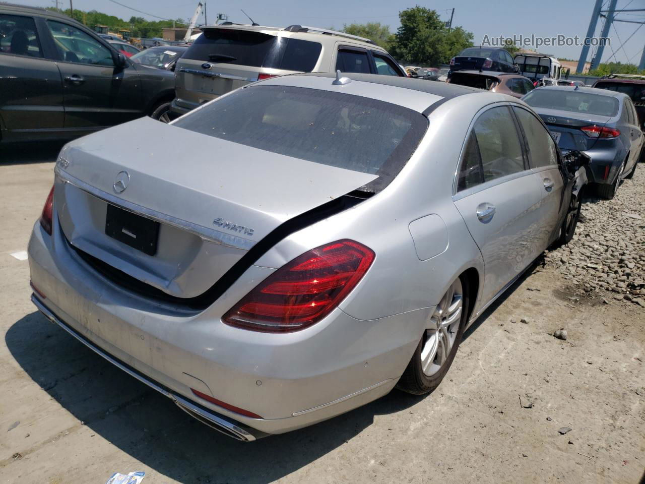 2019 Mercedes-benz S 450 4matic Silver vin: WDDUG6EB8KA477434