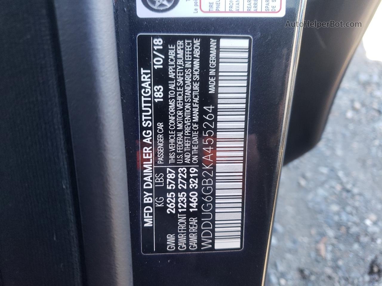 2019 Mercedes-benz S 450 Черный vin: WDDUG6GB2KA455264