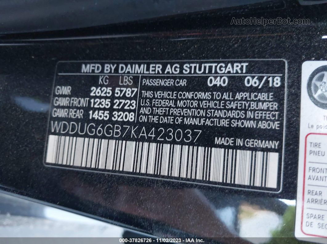 2019 Mercedes-benz S-class S 450 Black vin: WDDUG6GB7KA423037