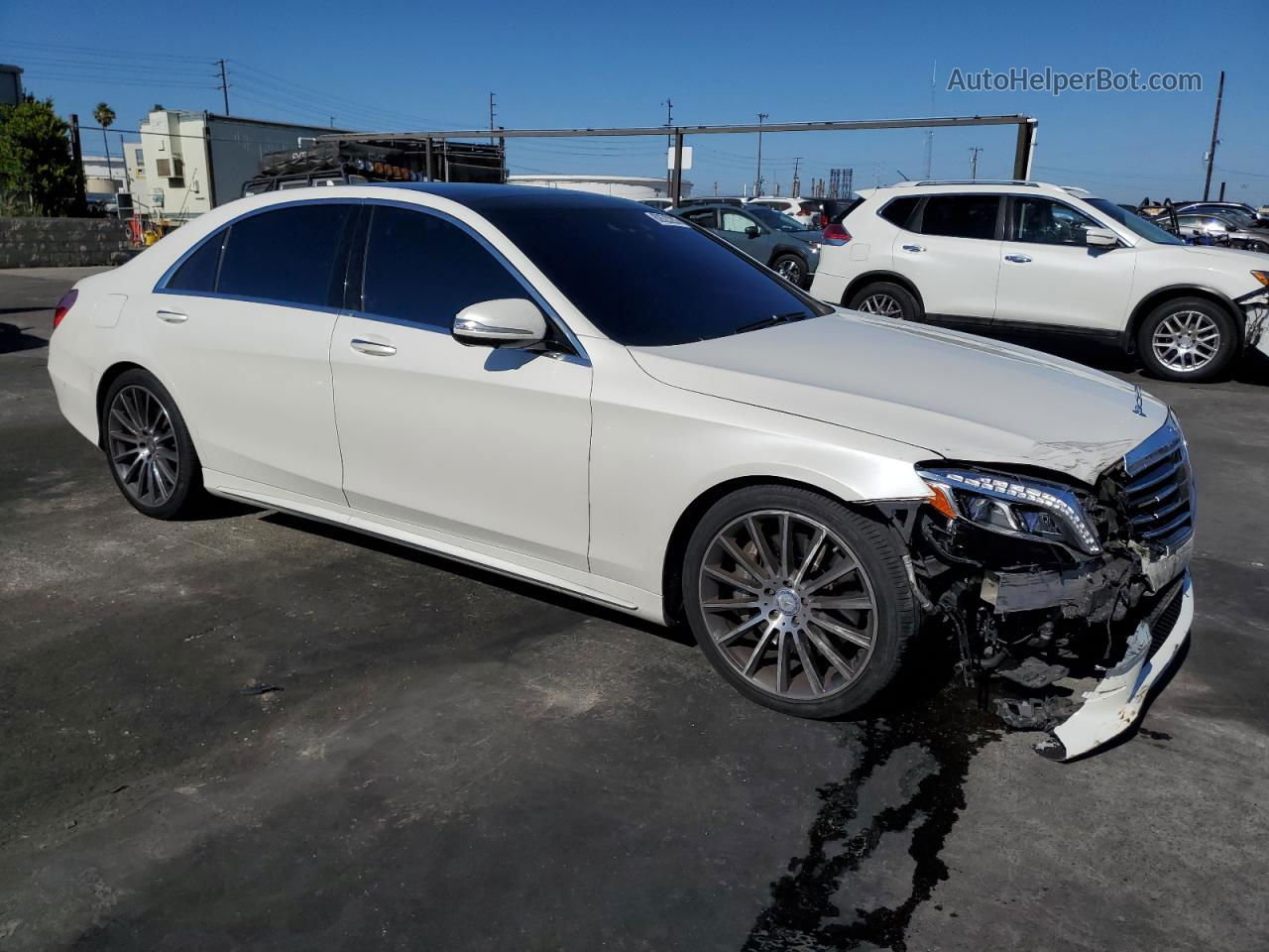 2015 Mercedes-benz S 550 Белый vin: WDDUG8CB0FA147677