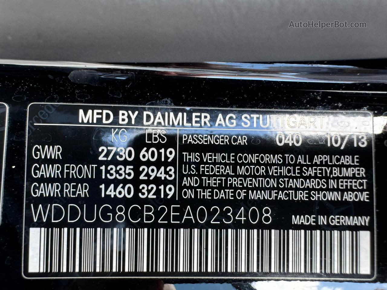 2014 Mercedes-benz S 550 Black vin: WDDUG8CB2EA023408