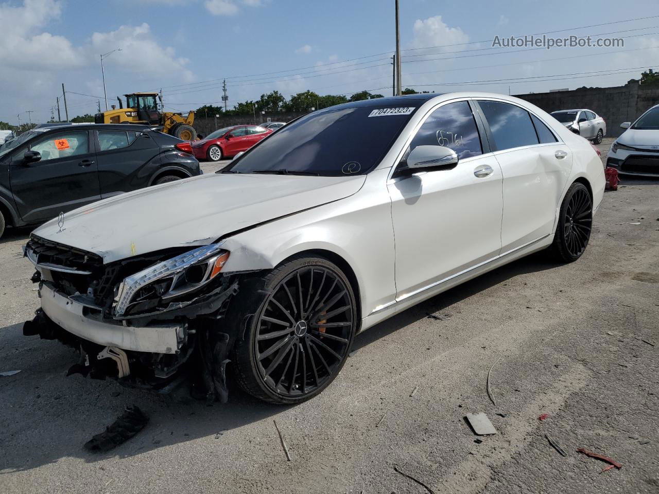 2015 Mercedes-benz S 550 White vin: WDDUG8CB6FA134769