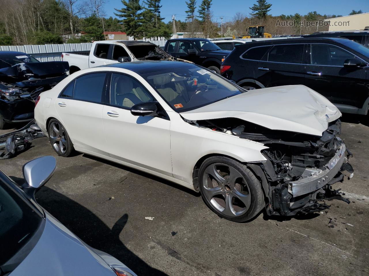 2015 Mercedes-benz S 550 White vin: WDDUG8CB7FA178425