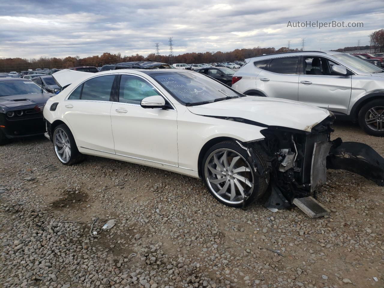 2015 Mercedes-benz S 550 White vin: WDDUG8CB8FA103099