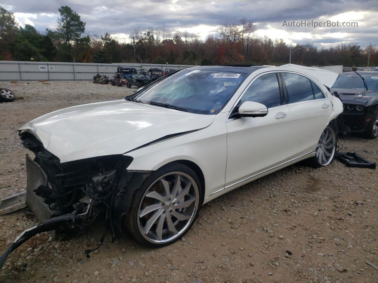 2015 Mercedes-benz S 550 White vin: WDDUG8CB8FA103099