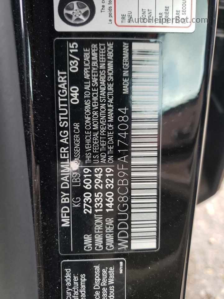 2015 Mercedes-benz S 550 Black vin: WDDUG8CB9FA174084
