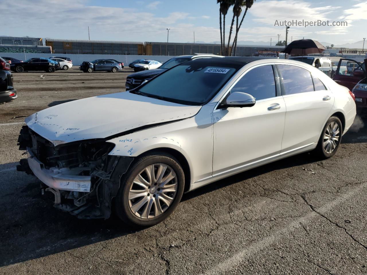 2015 Mercedes-benz S 550 White vin: WDDUG8CBXFA132474