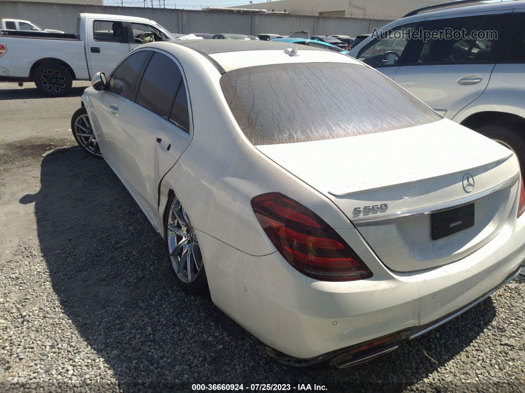 2019 Mercedes-benz S-class S 560 White vin: WDDUG8DB0KA480423