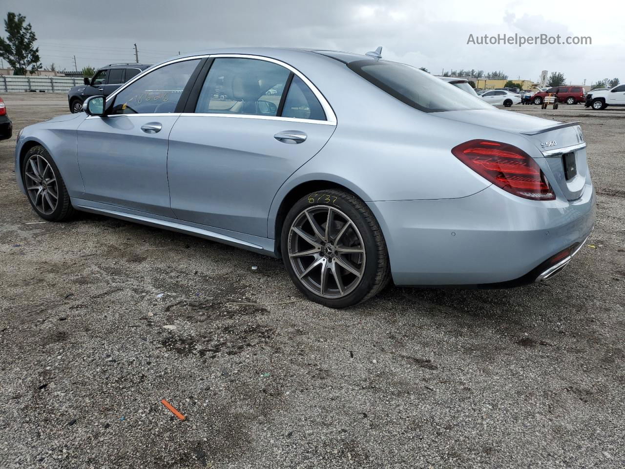 2019 Mercedes-benz S 560 Синий vin: WDDUG8DB3KA425349