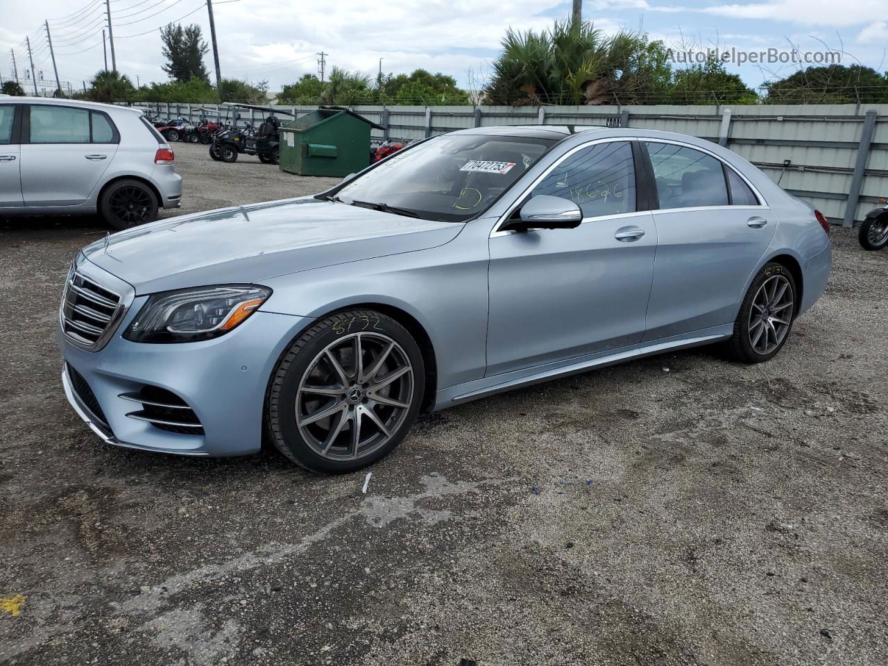 2019 Mercedes-benz S 560 Blue vin: WDDUG8DB3KA425349