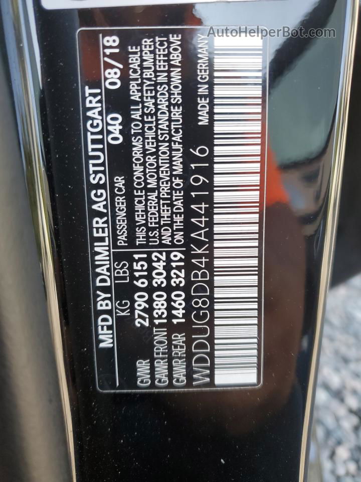 2019 Mercedes-benz S 560 Black vin: WDDUG8DB4KA441916