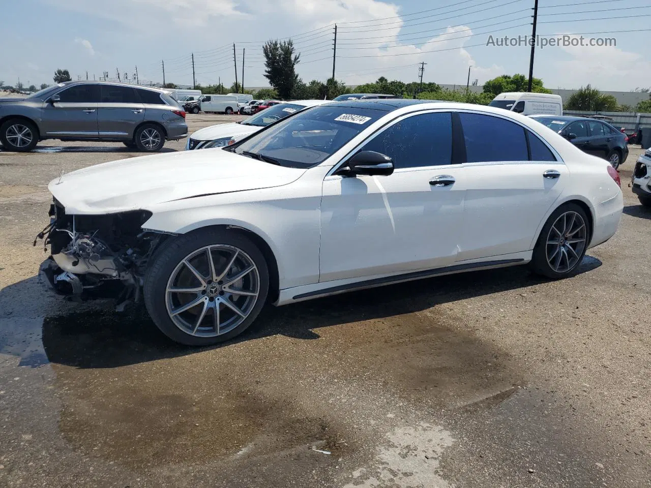 2019 Mercedes-benz S 560 White vin: WDDUG8DB4KA455119