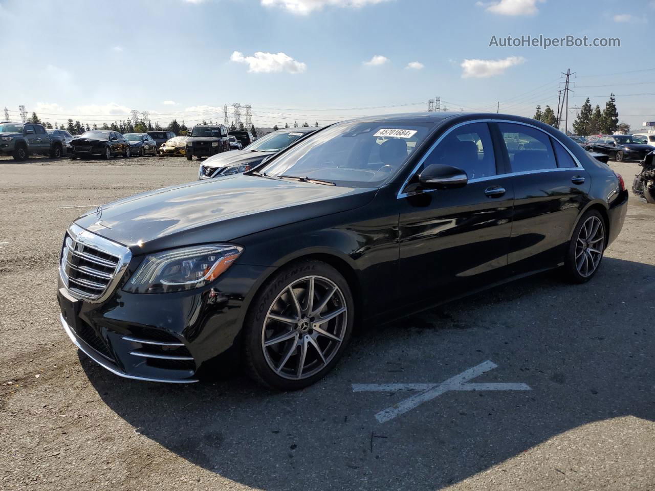 2019 Mercedes-benz S 560 Black vin: WDDUG8DB4KA487536