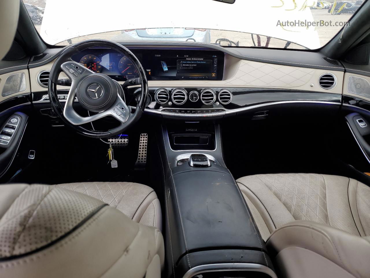 2019 Mercedes-benz S 560 White vin: WDDUG8DB6KA457941