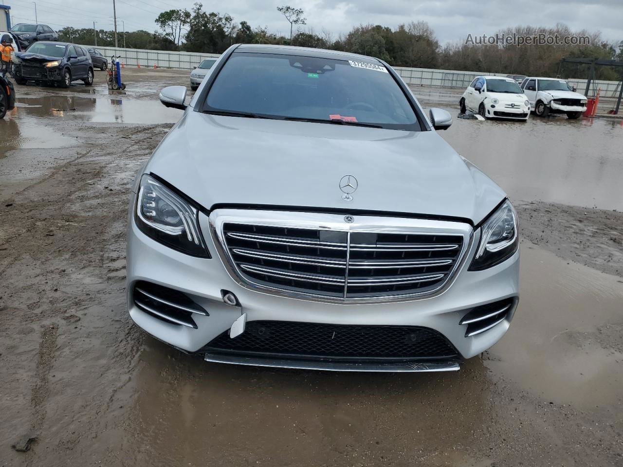 2019 Mercedes-benz S 560 Silver vin: WDDUG8DB9KA468688