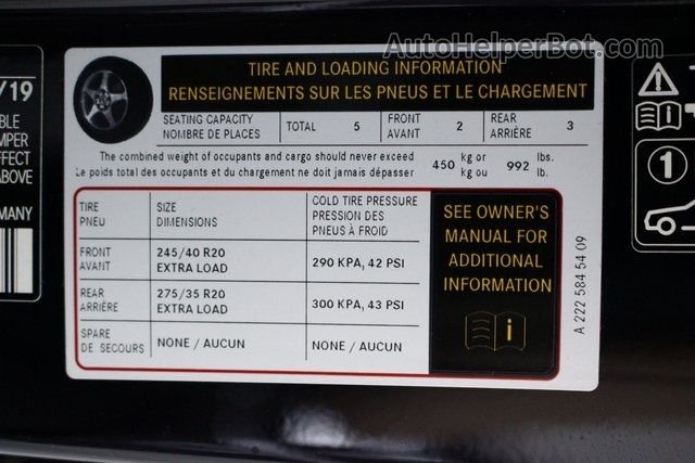 2019 Mercedes-benz S-class S 560 Черный vin: WDDUG8DB9KA476340