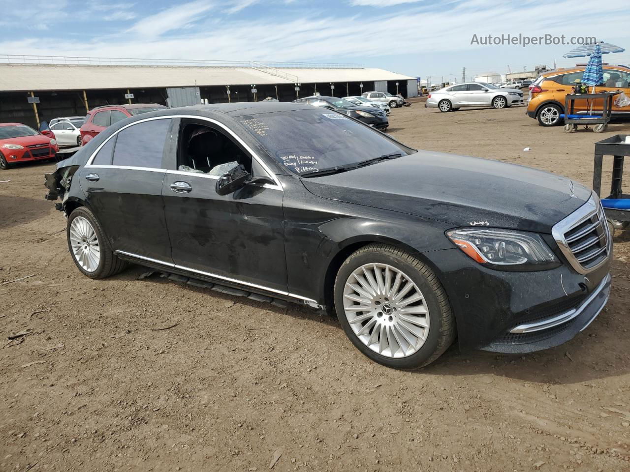 2019 Mercedes-benz S 560 Черный vin: WDDUG8DBXKA496161