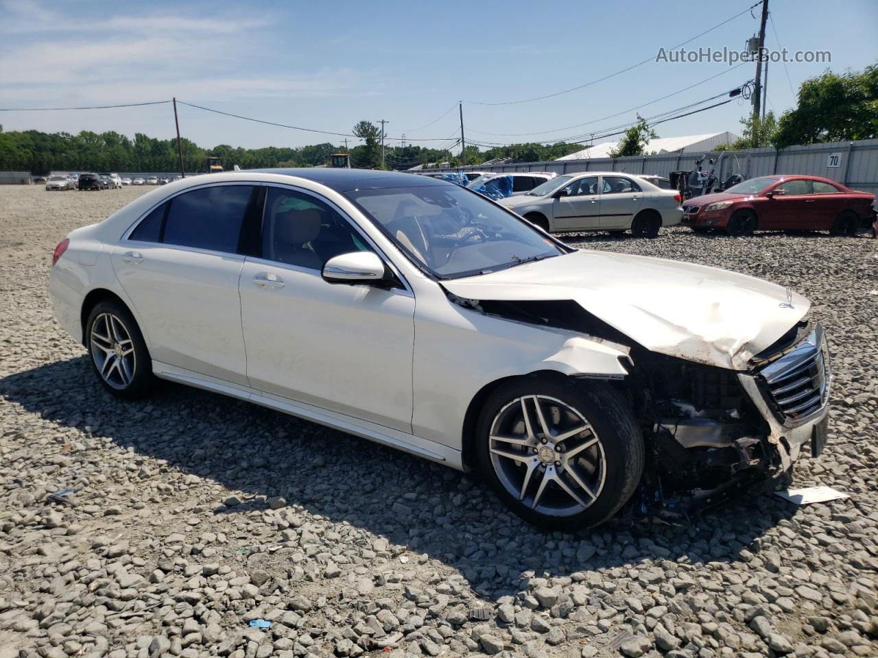 2015 Mercedes-benz S 550 4matic White vin: WDDUG8FB0FA187110