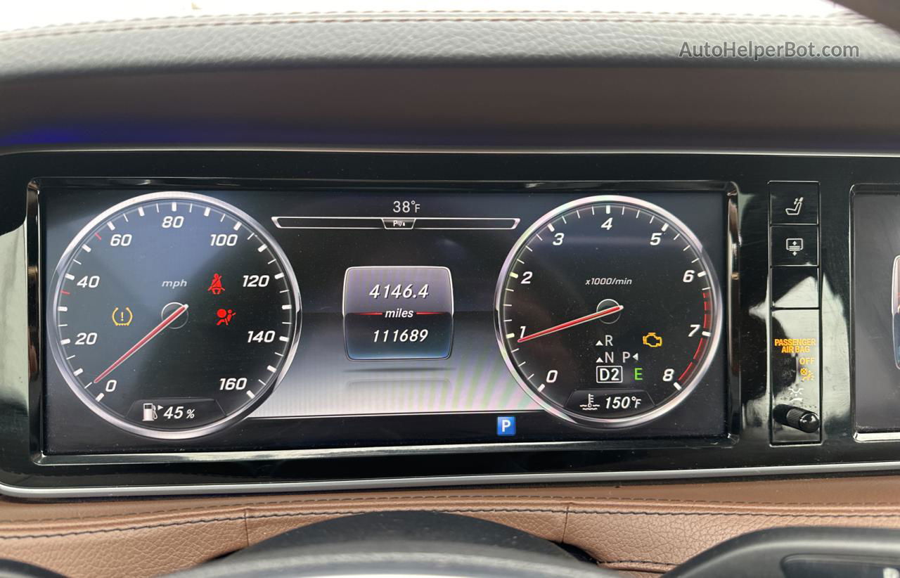 2015 Mercedes-benz S 550 4matic Черный vin: WDDUG8FB1FA101870