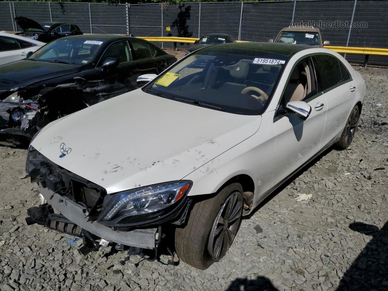 2015 Mercedes-benz S 550 4matic White vin: WDDUG8FB1FA122895