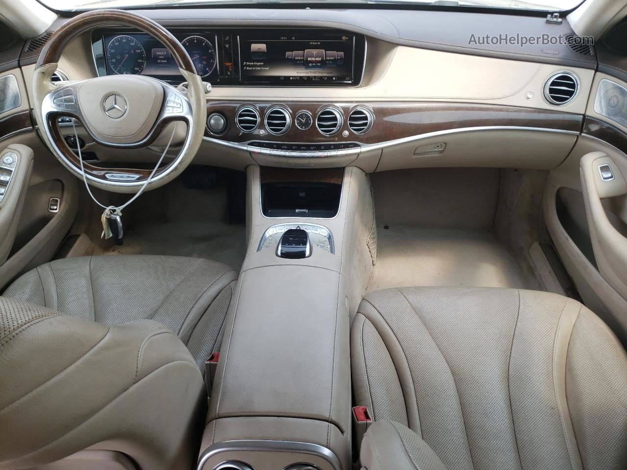 2015 Mercedes-benz S 550 4matic Синий vin: WDDUG8FB2FA187903