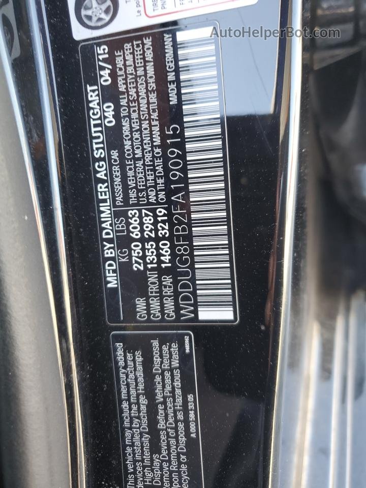 2015 Mercedes-benz S 550 4matic Черный vin: WDDUG8FB2FA190915