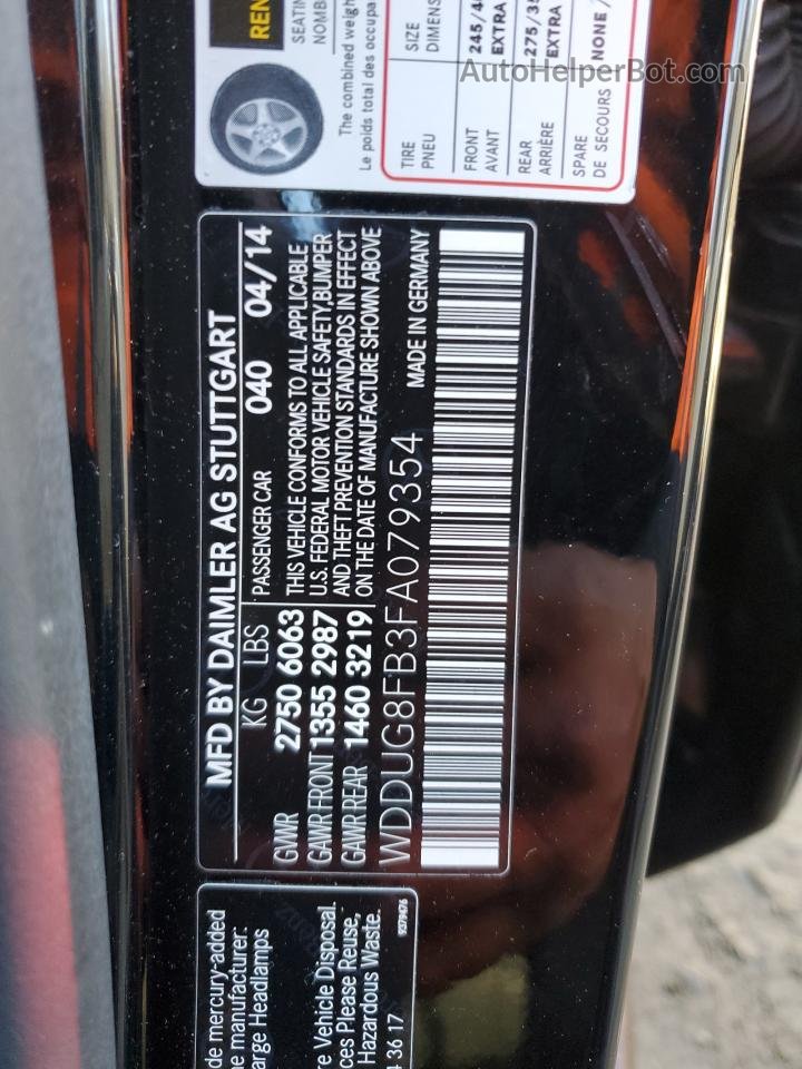 2015 Mercedes-benz S 550 4matic Black vin: WDDUG8FB3FA079354