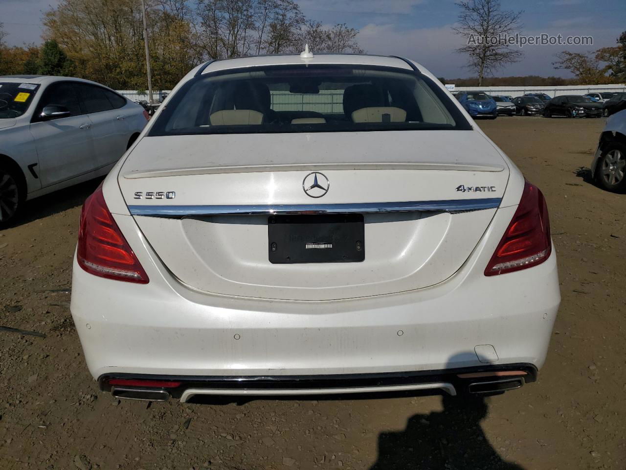 2015 Mercedes-benz S 550 4matic Белый vin: WDDUG8FB3FA170494