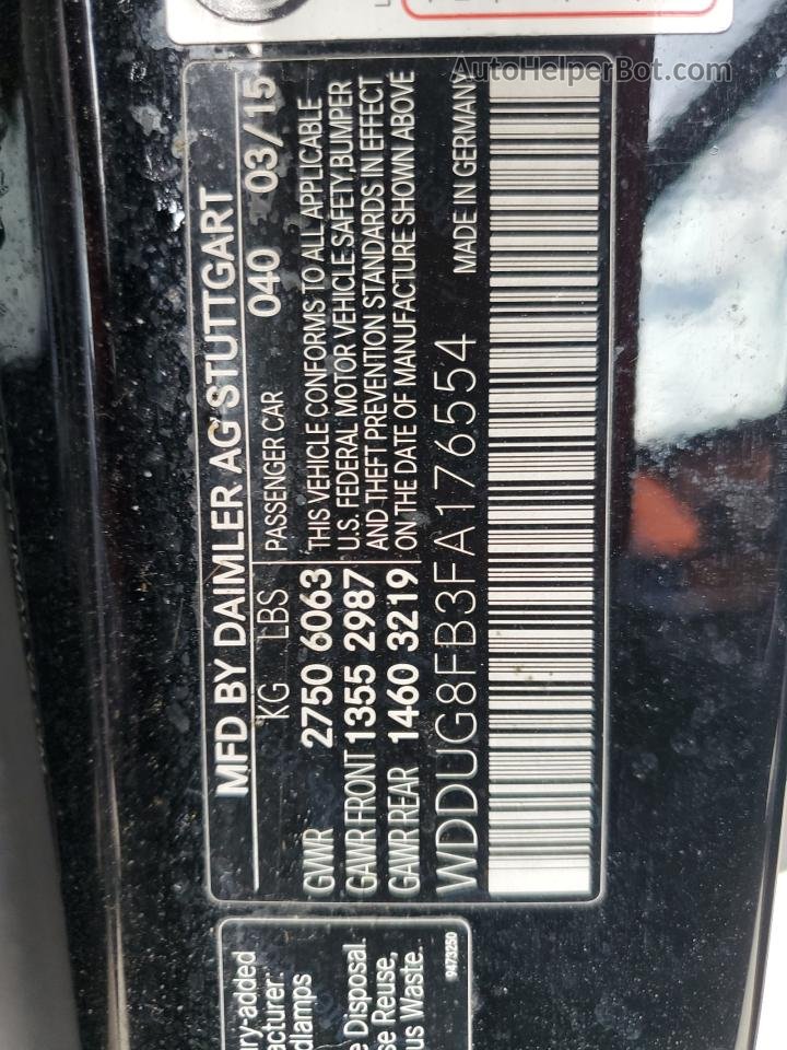 2015 Mercedes-benz S 550 4matic Black vin: WDDUG8FB3FA176554