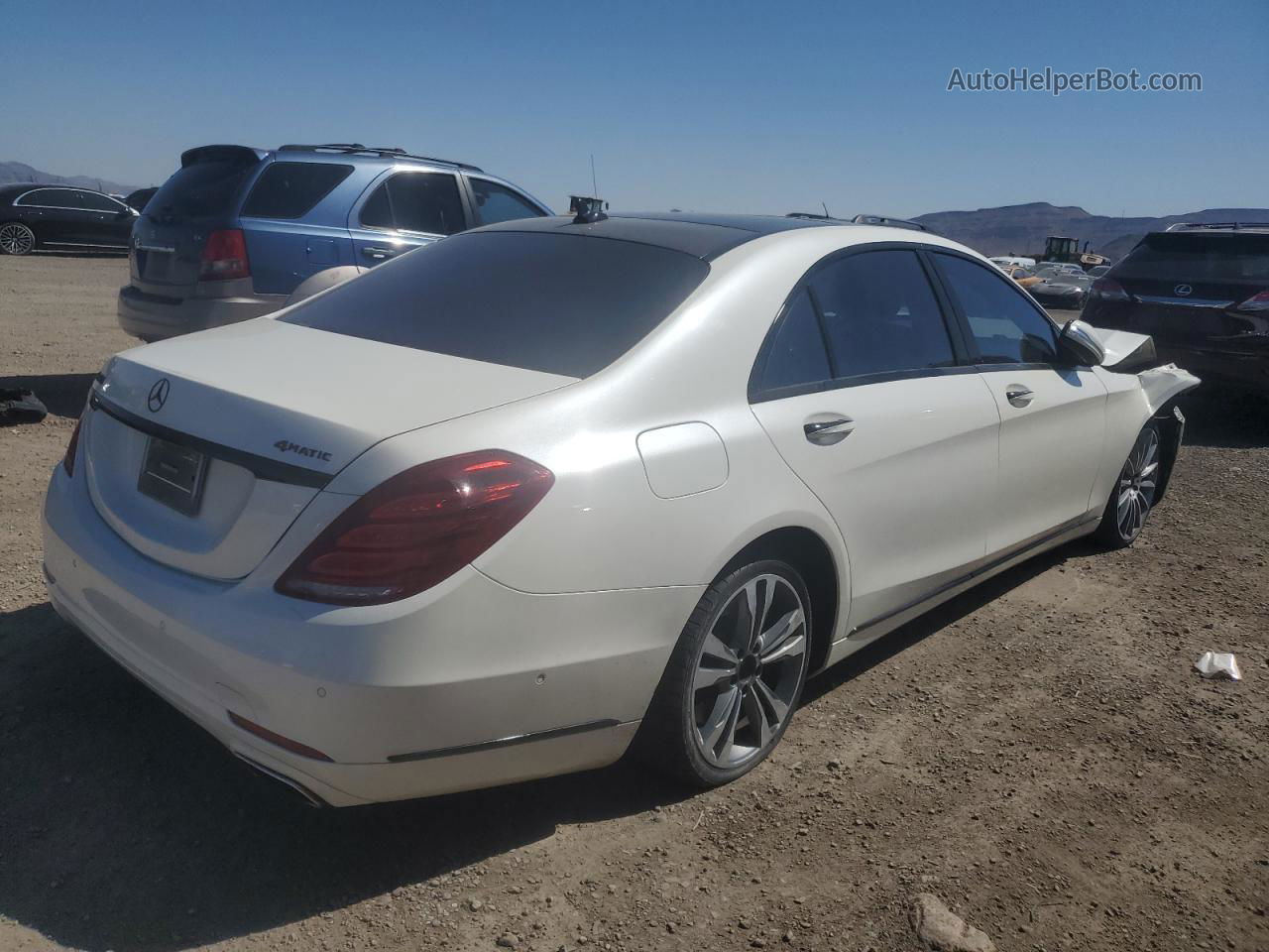 2015 Mercedes-benz S 550 4matic Белый vin: WDDUG8FB4FA142512