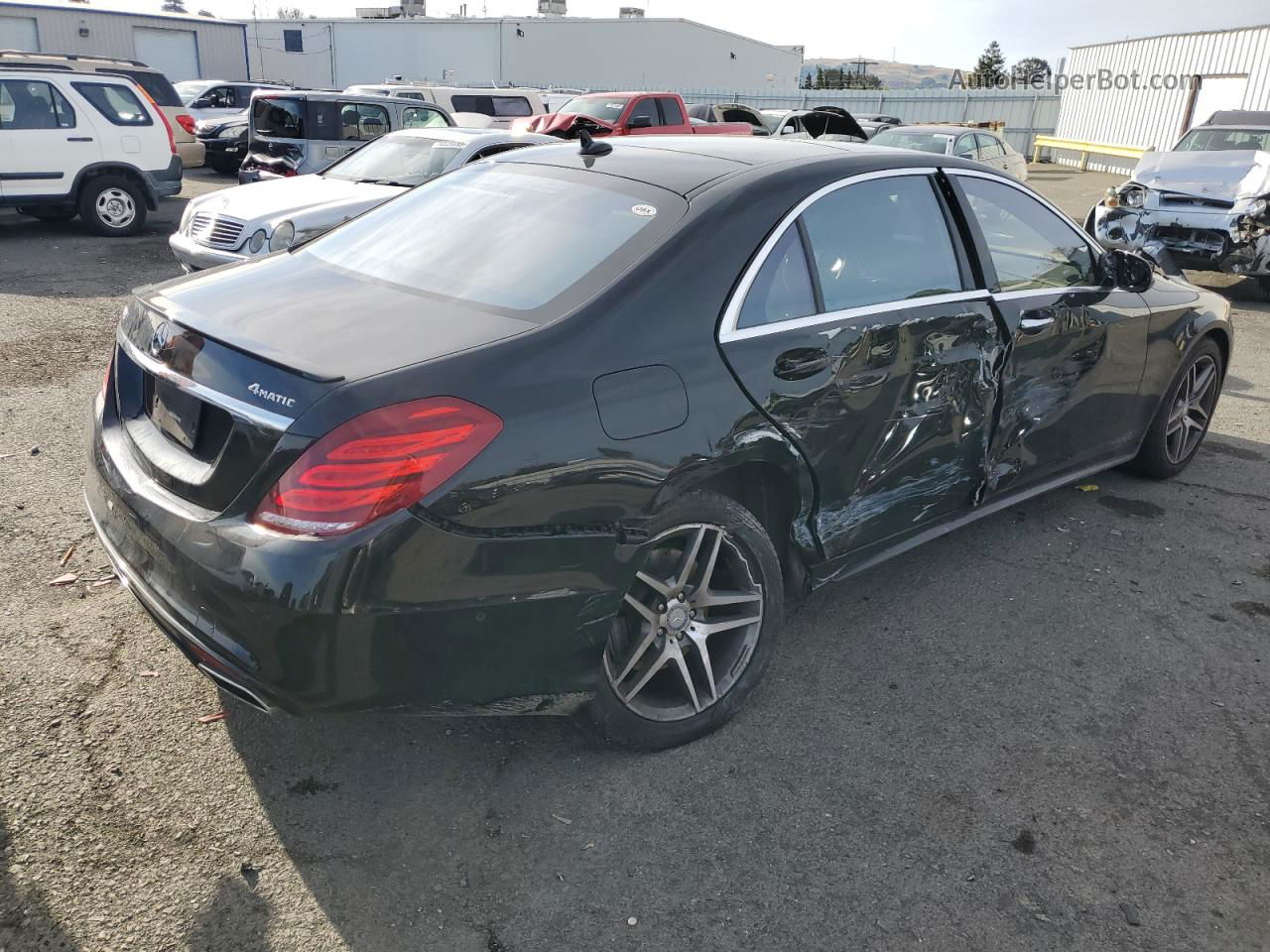 2015 Mercedes-benz S 550 4matic Черный vin: WDDUG8FB4FA161366