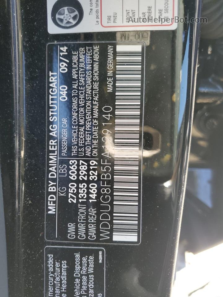 2015 Mercedes-benz S 550 4matic Черный vin: WDDUG8FB5FA129140