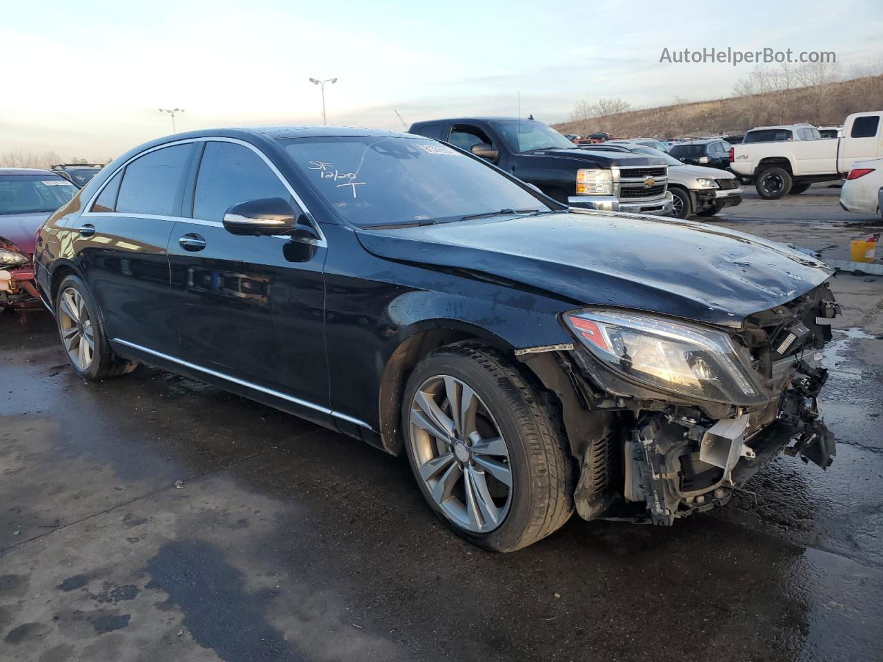 2015 Mercedes-benz S 550 4matic Черный vin: WDDUG8FB5FA165619