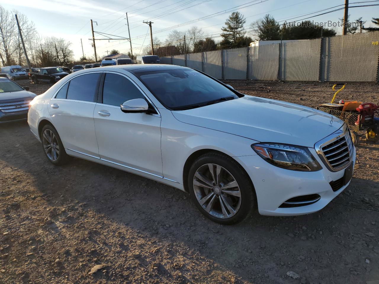 2015 Mercedes-benz S 550 4matic White vin: WDDUG8FB5FA190195