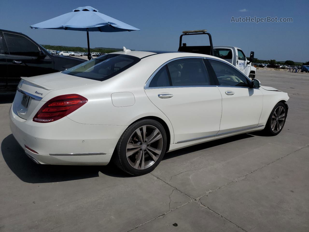 2015 Mercedes-benz S 550 4matic White vin: WDDUG8FB6FA100651