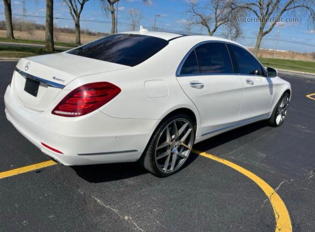 2015 Mercedes-benz S 550 4matic White vin: WDDUG8FB6FA203634