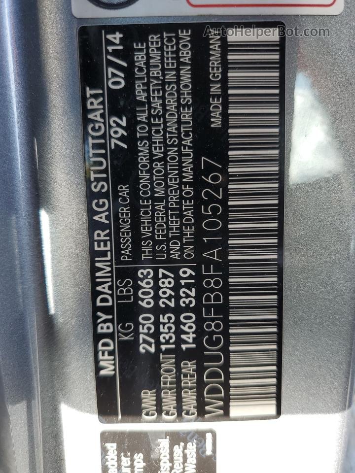 2015 Mercedes-benz S 550 4matic Серый vin: WDDUG8FB8FA105267
