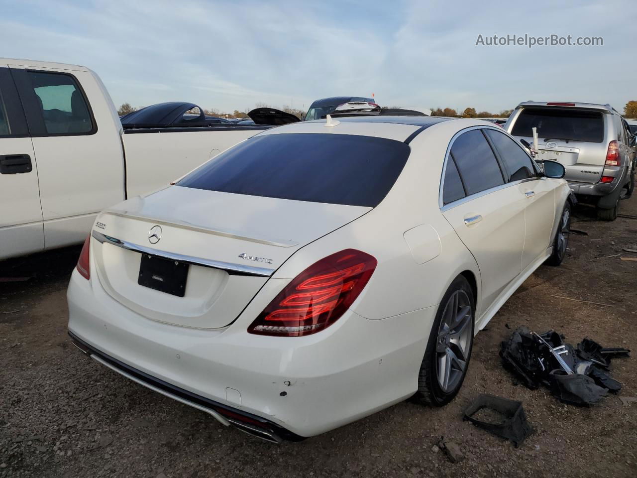 2015 Mercedes-benz S 550 4matic White vin: WDDUG8FB8FA166196