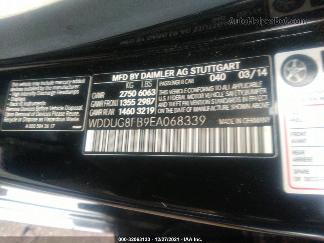2014 Mercedes-benz S-class S 550 Черный vin: WDDUG8FB9EA068339