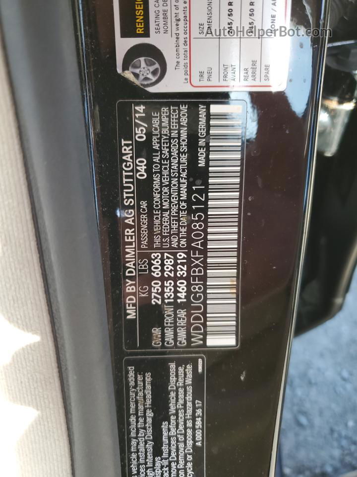 2015 Mercedes-benz S 550 4matic Черный vin: WDDUG8FBXFA085121