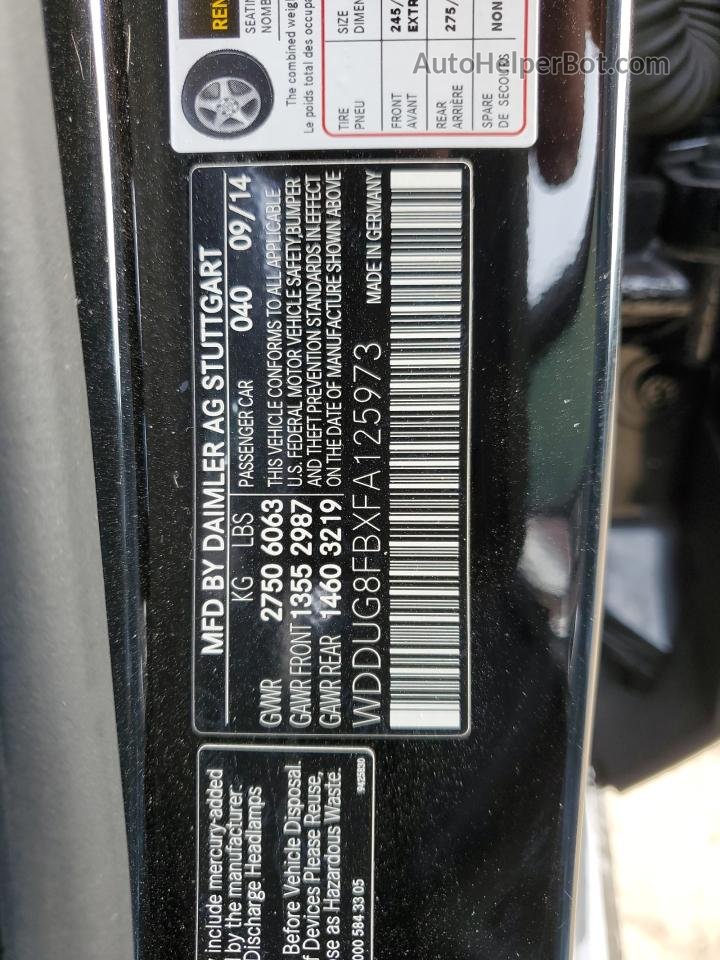 2015 Mercedes-benz S 550 4matic Черный vin: WDDUG8FBXFA125973