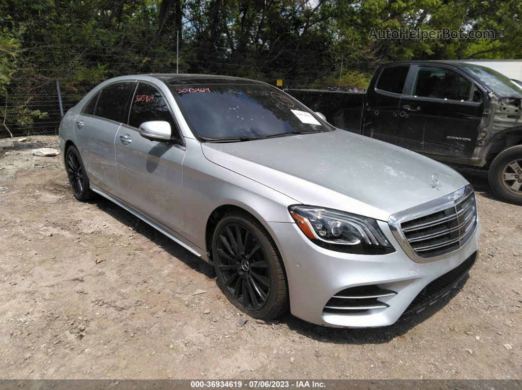 2019 Mercedes-benz S-class S 560 Silver vin: WDDUG8GB0KA436434