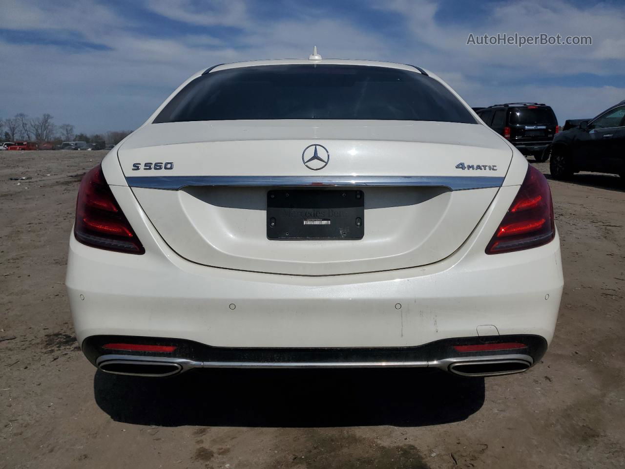 2019 Mercedes-benz S 560 4matic Белый vin: WDDUG8GB0KA464444