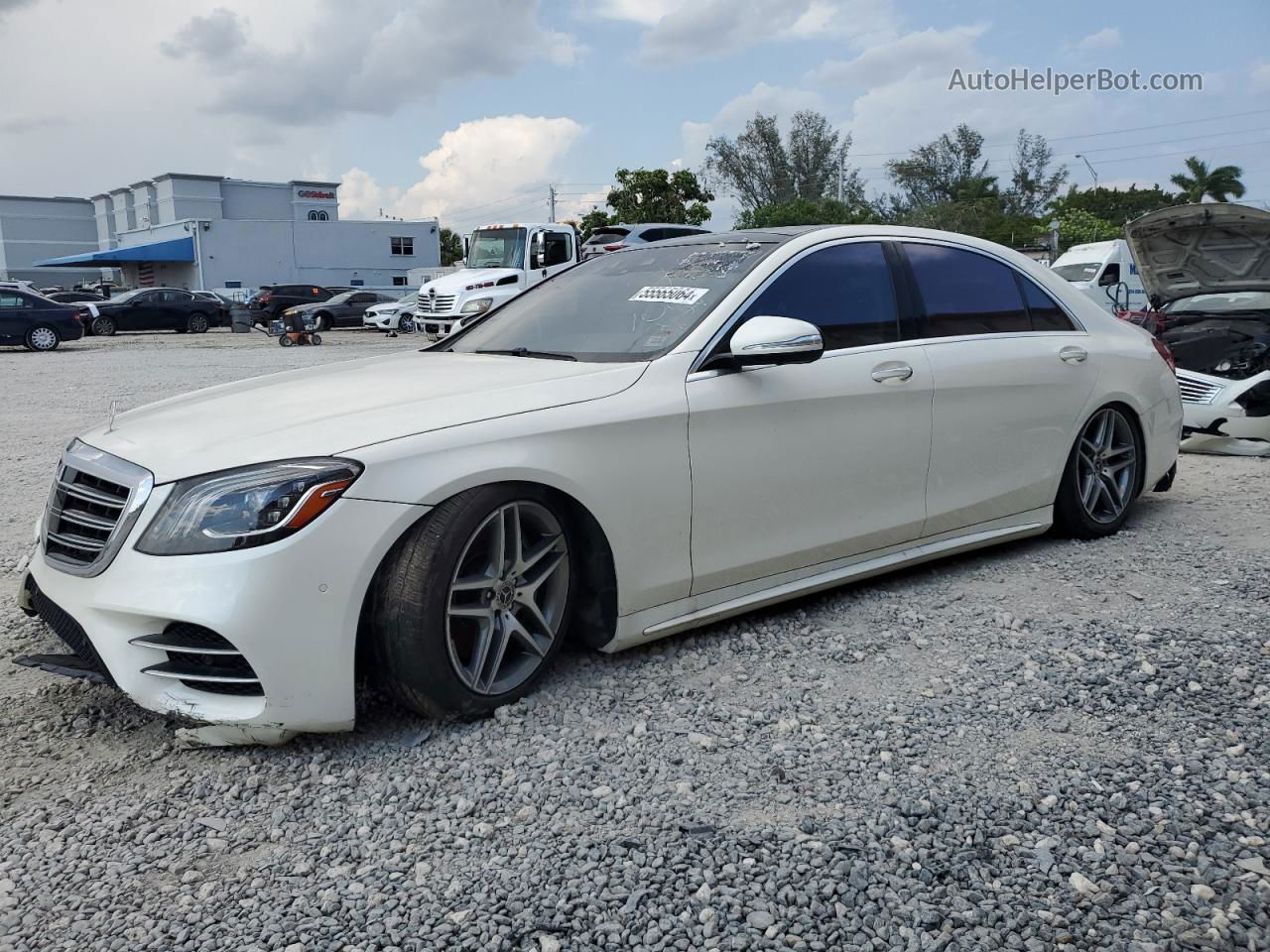 2019 Mercedes-benz S 560 4matic Белый vin: WDDUG8GB2KA431784